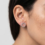 Women's Crystal Round Stud Earrings