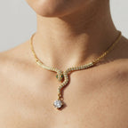 Women's Crystal Snake Necklace