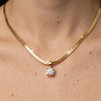 Women's Crystal Solitaire Necklace