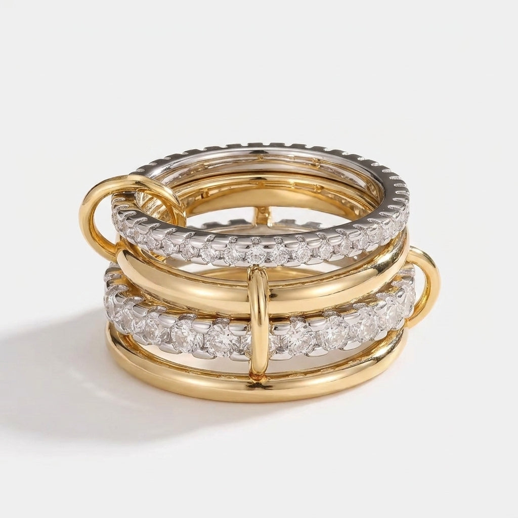 Women's Crystal Stacking Ring