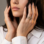 Women's Crystal Stacking Ring