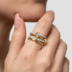 Women's Crystal Stacking Ring
