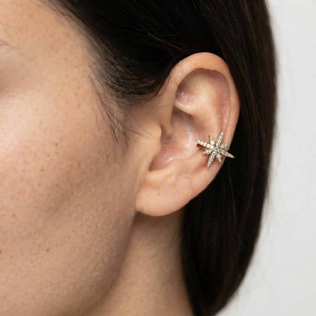 Women's Crystal Star Ear Cuff