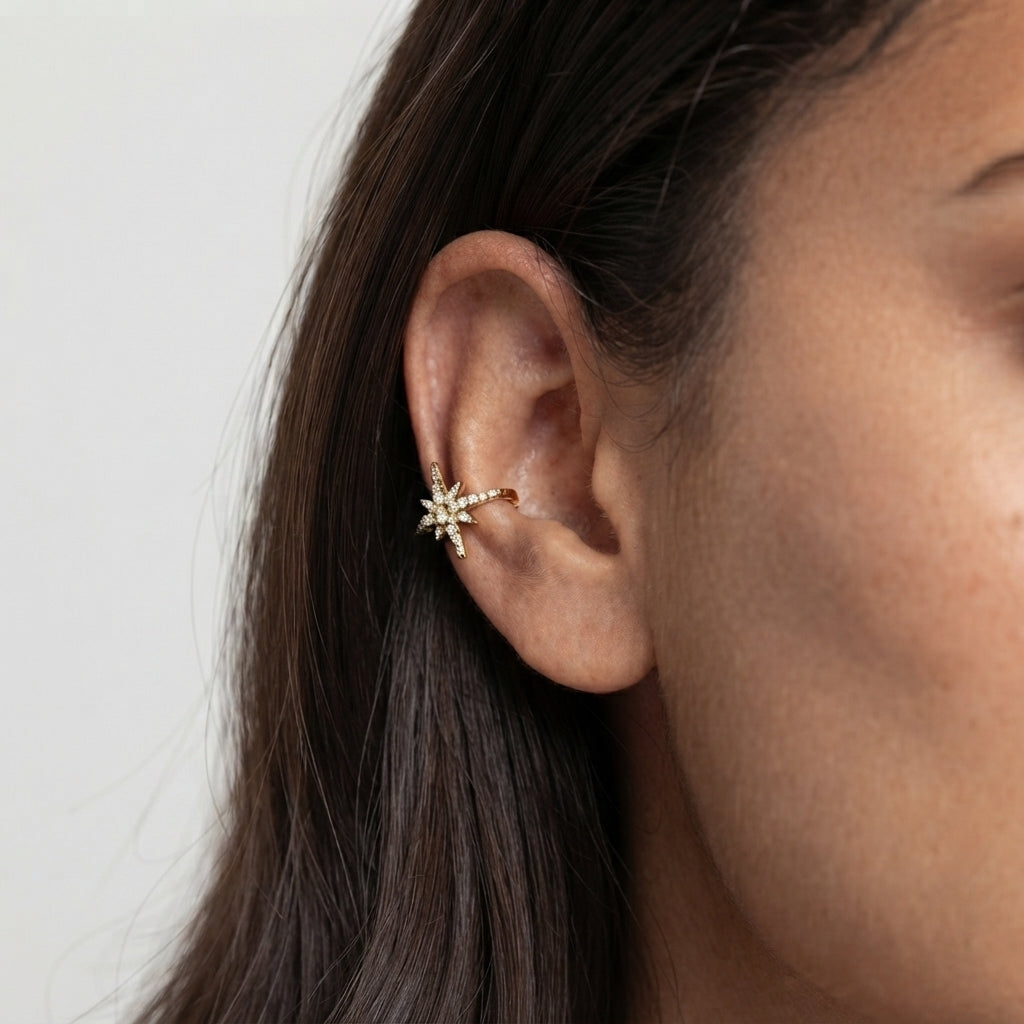 Women's Crystal Star Ear Cuff