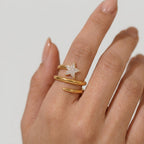 Women's Crystal Star Ring