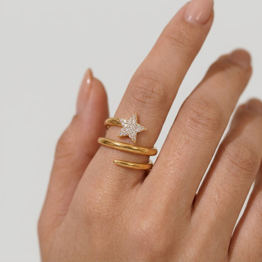 Women's Crystal Star Ring