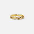 Women's Crystal Twist Open Ring