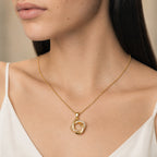 Women's Crystal Twisted Ring Pendant Necklace