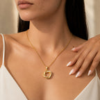 Women's Crystal Twisted Ring Pendant Necklace
