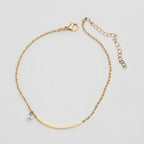 Women's Curved Bar Crystal Bracelet
