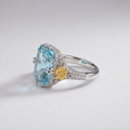 Women's Daisy Blue Stone Ring