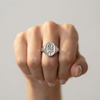 Women's Daisy Signet Ring