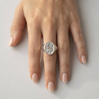 Women's Daisy Signet Ring