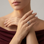 Women's Dome Crystal Ring