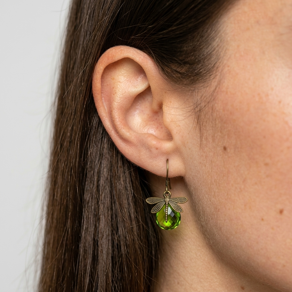 Women's Dragonfly Crystal Drop Earrings