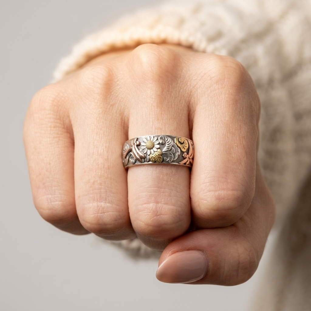 Women's Dragonfly Daisy Ring