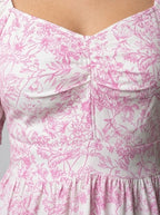 Women's Elegant Floral Tiered Occasion Maxi Dress with Sweetheart Neck