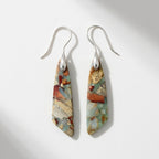 Women's Elongated Natural Stone Drop Earrings