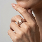 Women's Embossed Floral Ring