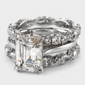 Women's Emerald Cut Crystal Ring