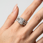 Women's Emerald Cut Crystal Ring
