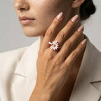 Women's Enamel Daisy Ring