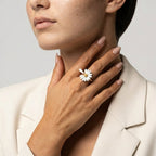 Women's Enamel Daisy Ring