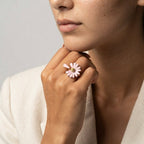 Women's Enamel Daisy Ring