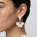 Women's Enamel Flower Drop Earrings