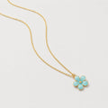 Women's Enamel Flower Pendant Necklace