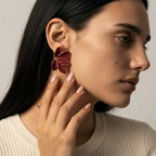 Women's Enamel Flower Stud Earrings