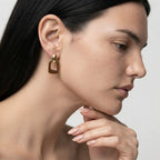 Women's Enamel Square Drop Earrings