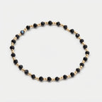 Women's Faceted Black Bead Bracelet