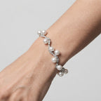 Women's Faux Pearl Crystal Station Bracelet