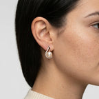 Women's Faux Pearl Hinged Earrings