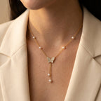 Women's Faux Pearl Lariat Necklace