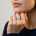Women's Feather Natural Stone Ring