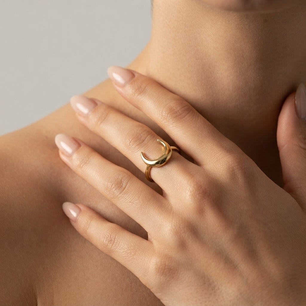 Women's Fine Crescent Ring
