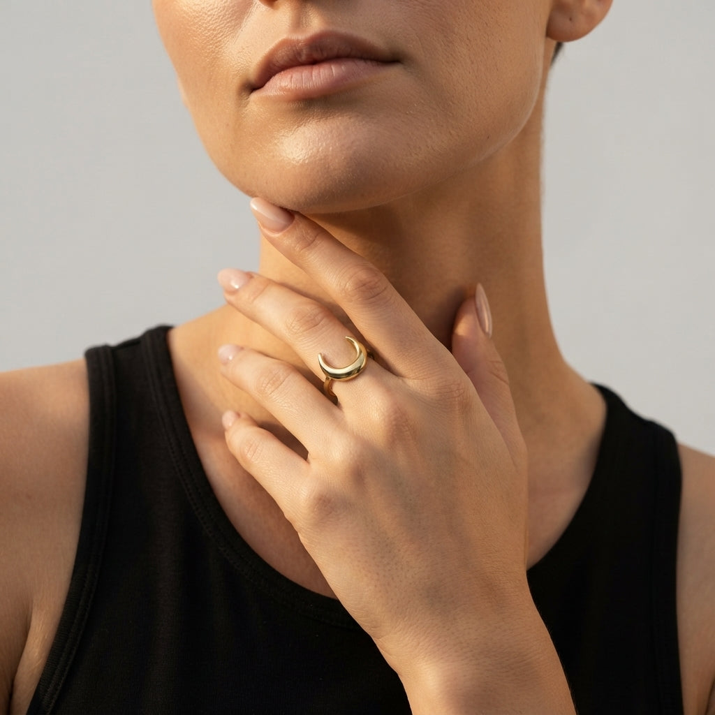 Women's Fine Crescent Ring