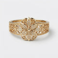 Women's Floral Crystal Ring