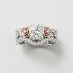 Silver and Rose Gold