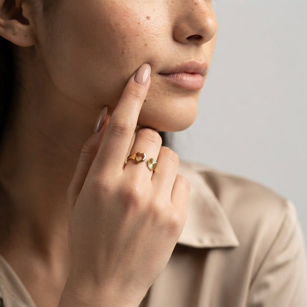 Women's Fluted Heart Ring