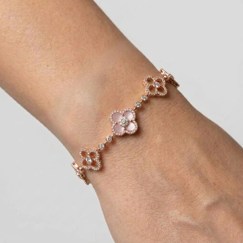 Women's Four-Leaf Clover Bracelet