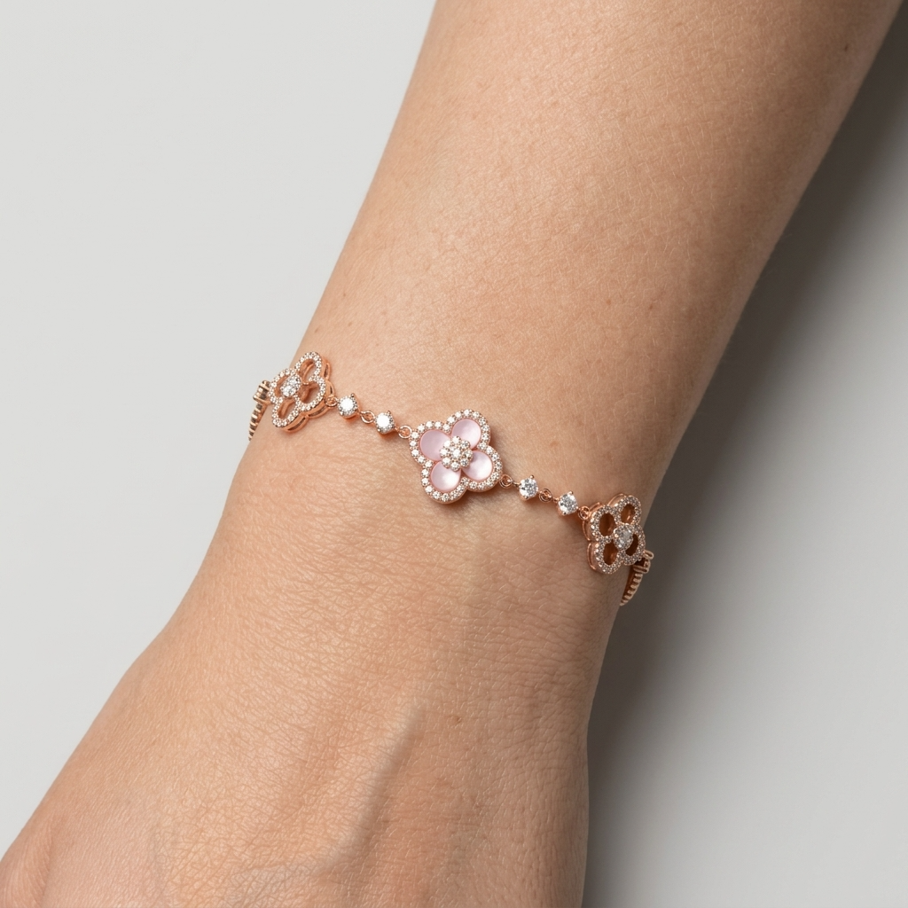 Women's Four-Leaf Clover Bracelet