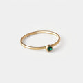 Women's Green Stone Solitaire Ring