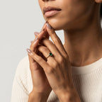 Women's Green Stone Solitaire Ring