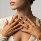 Women's Green Stone Solitaire Ring