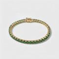 Women's Green Stone Tennis Bracelet