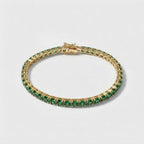 Women's Green Stone Tennis Bracelet