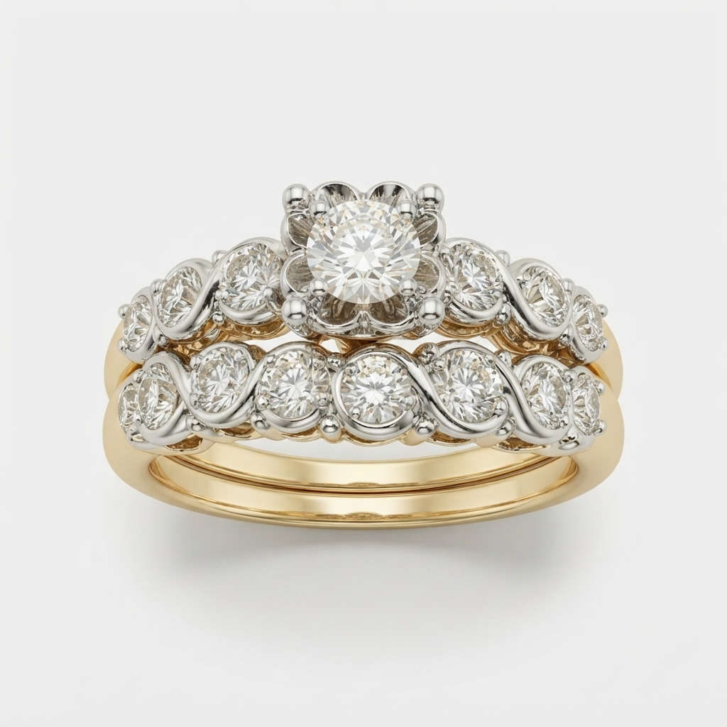 Women's Halo Crystal Ring